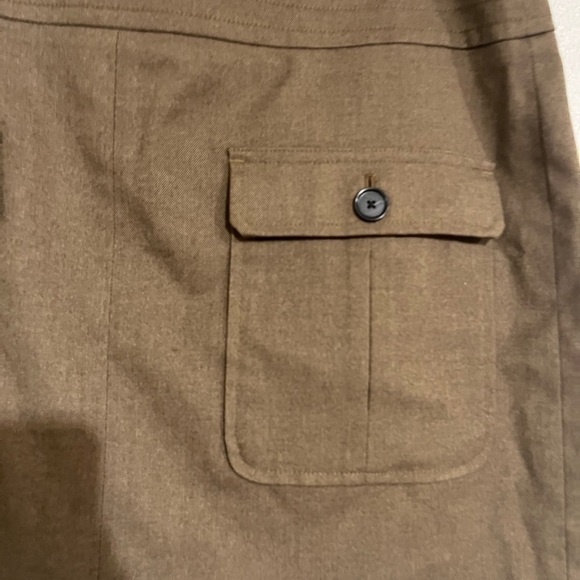 Loft skirt, front pockets, mini skirt, business career size 12 NWT Brown - Picture 3 of 6